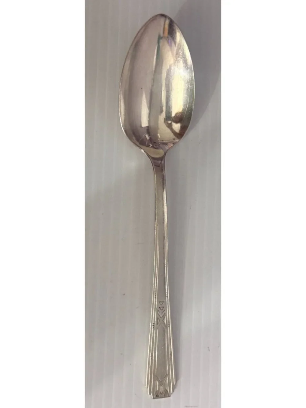 Friendship Medality‎ Oneida Tudor plate Serving Spoon 1932 8 1/4